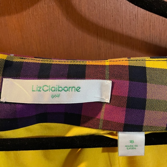 Purple yellow mixed coloured Skort - Picture 3 of 9